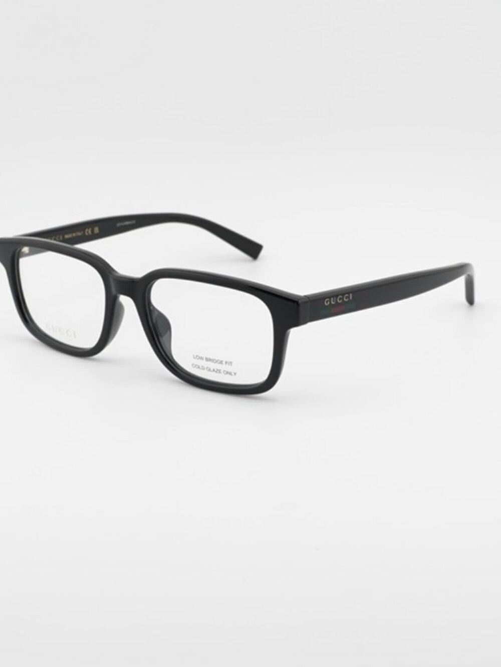 Gucci GG2107OL 005 Square Eyeglasses - Shiny Black 57mm